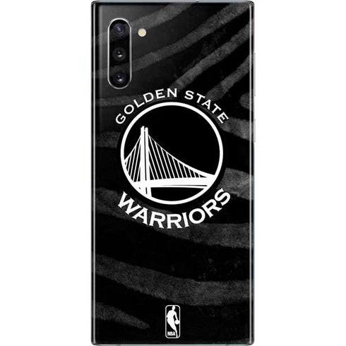 NBA Golden State Warriors Black Animal Print Galaxy Note 10 Skin
